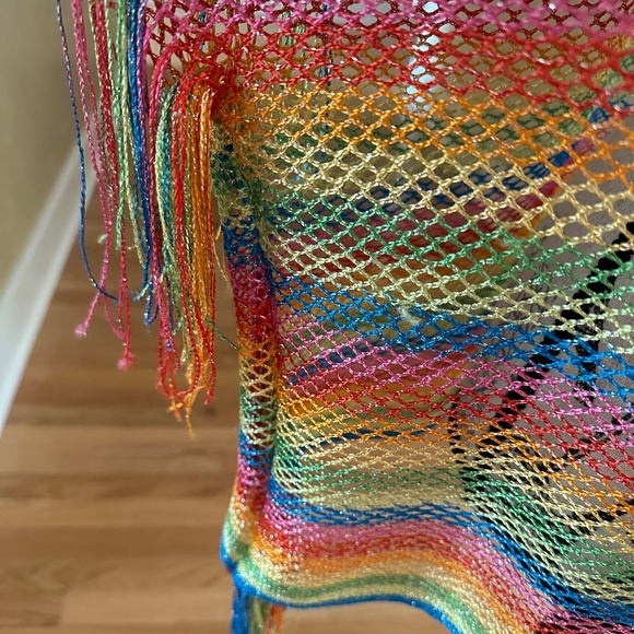 Crochet Multicolor Coverup Swimsuit Coverup - Picture 7 of 11